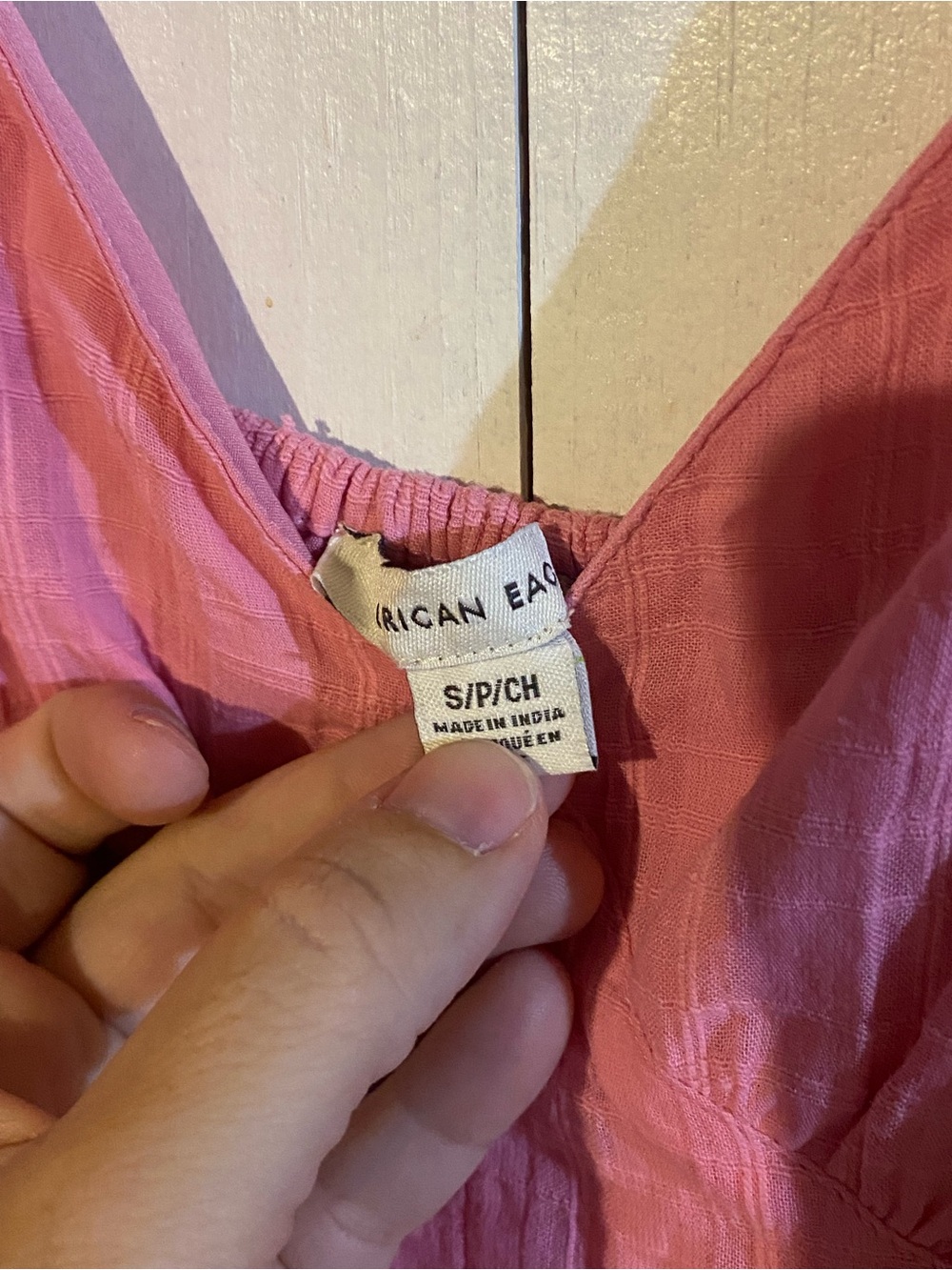 American Eagle Pink Plaid V-Neck Sleeveless Romper Size Small S - Picture 3 of 4
